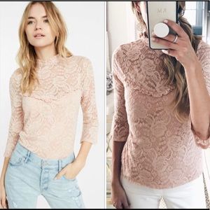 SOLD Express Lace Mock Neck Blouse